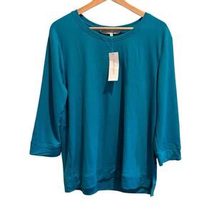 NWT Live Love Lounge Karen Neuburger Women’s Sweatshirt Capri Breeze Blue XL